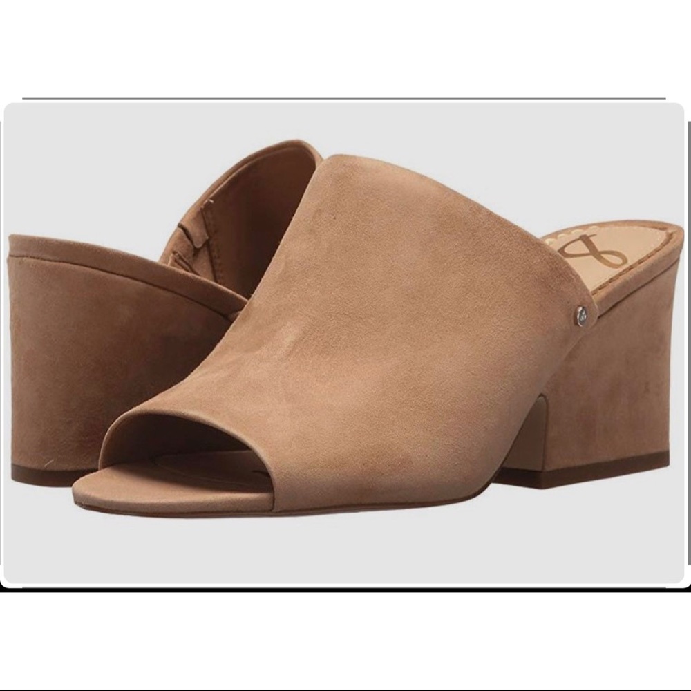 Sam Edelman Nude Suede Rheta Mule